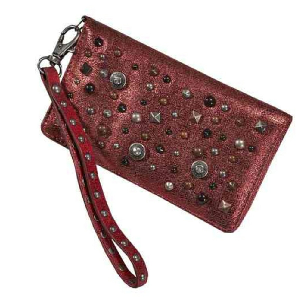 Harley Davidson wristlet shimmer red